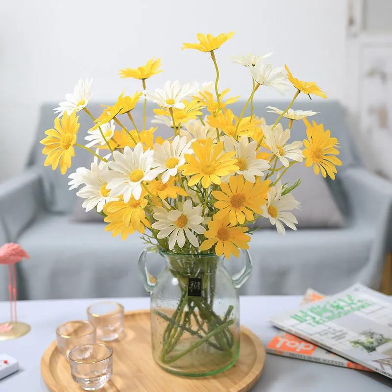 Simulation Flower Small Daisy Chamomile Fake Flower Photo Photography Photo Props Living Room Decoration Decorative Flower