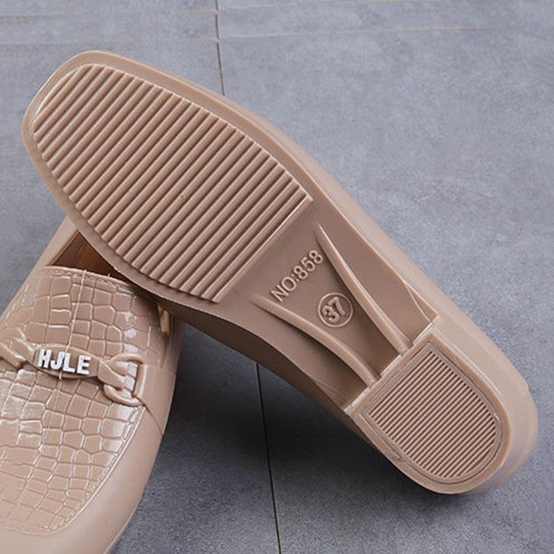 Women's Rain Boots Shallow Mouth Waterproof Low-top Short Tube Spring and Autumn Outer Wear Kitchen Non-slip Wear-resistant Soft-soled Work Shoes