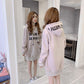 Patchwork Hooded Sweatshirt Women Casual Long Sleeve Hoodie Female Autumn Sweatshirts Coat