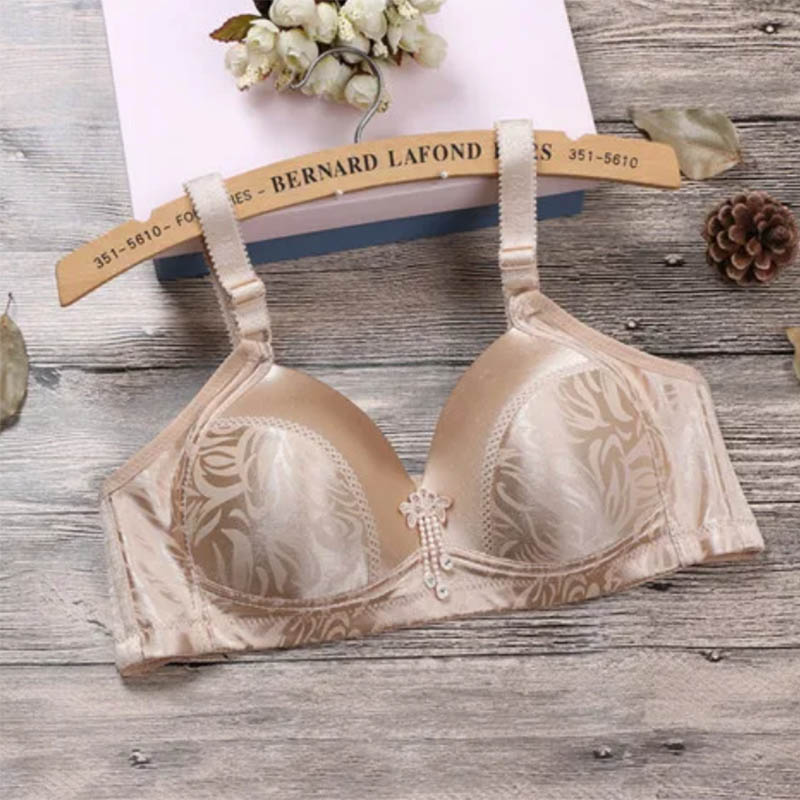 Women's Large Size Thin Cotton Breathable No Steel Ring Bra Large Size Gathering Breathable Sexy Comfortable Bra