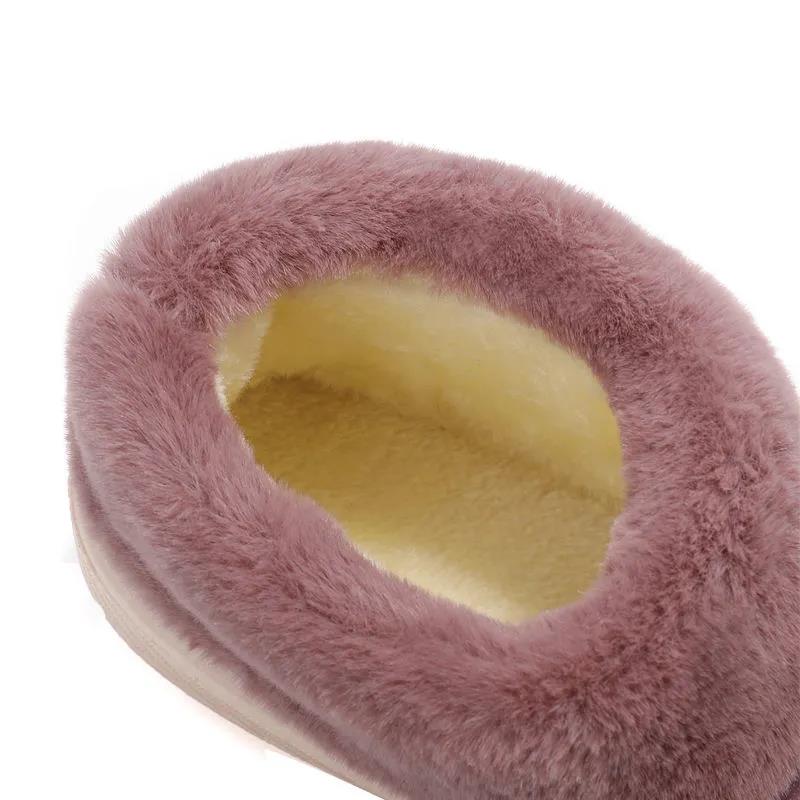 Leather Cotton Shoes Winter Home Outdoor Cotton Shoes Waterproof Winter Pu Leather Thick Bottom Non-slip Warm Couple