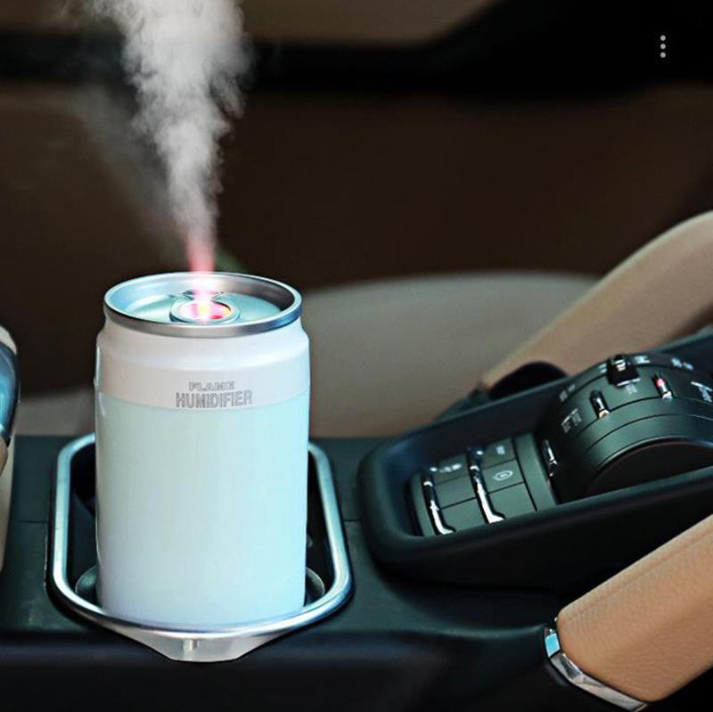 240ml Cans Indoor Air Humidifier Car Mini Sprayer USB Aroma Diffuser Mute Air Purifier