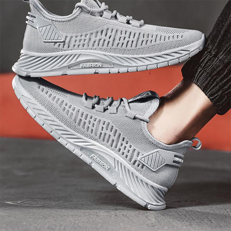 Summer Men's Shoes Trendy Mesh Fly Woven Thin Breathable Net Shoes Men's Casual Sports Shoes