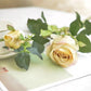 Bulgarian Rose Simulation Bouquet Fake Flower Decoration European Plastic Flower Decoration Silk Flower Living Room Table Decoration