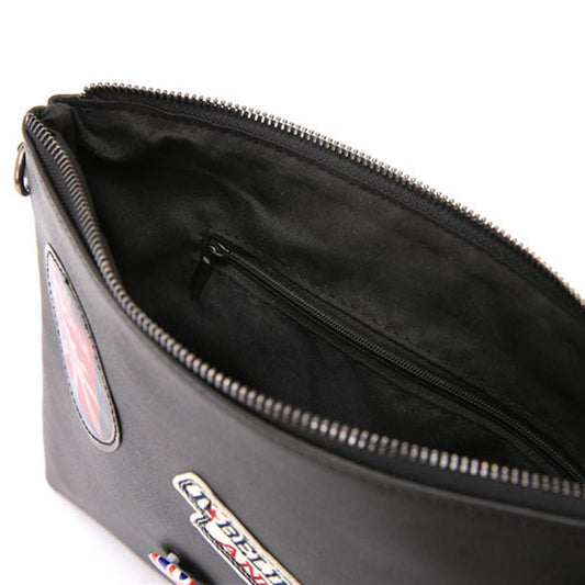 Business clutch bag men women medal leather large capacity anti-theft shoulder bag Crossbody bags