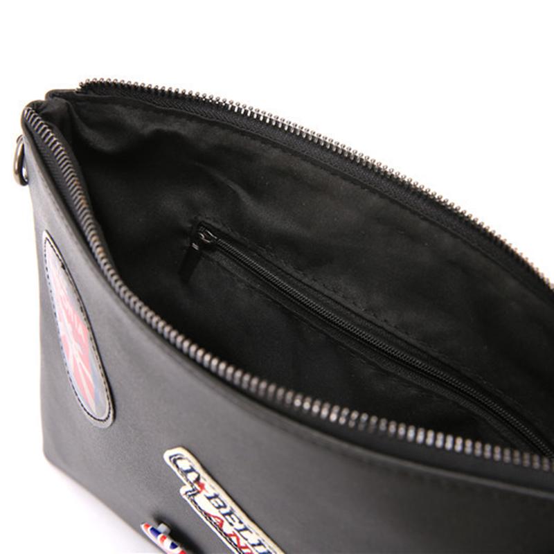 Business clutch bag men women medal leather large capacity anti-theft shoulder bag Crossbody bags