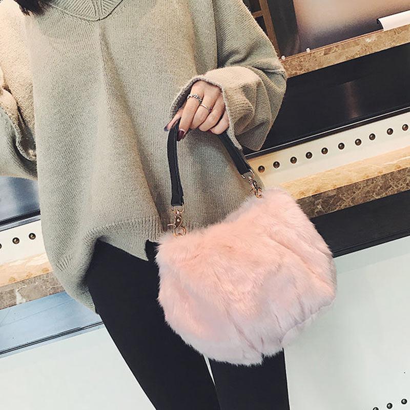Autumn and Winter Plush Bag Ladies Trendy Plush Small Bag Wild Chain Bag Shoulder Messenger Bag