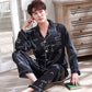Extra Long Sleeve Men's Spring and Autumn Pajamas Cardigan Young Middle-aged Home Service Suit