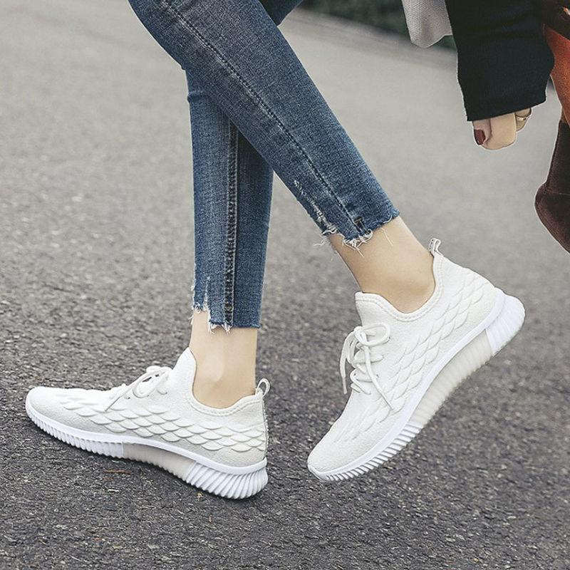 Spring All-match Casual Korean Style Flat Bottom Korean Style Women's Flat Heel Sports Shoes Breathable Running Shoes