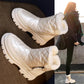 Snow Boots Women Plus Velvet Thick Women's Shoes Versatile Waterproof Non-slip Winter Warm Cotton Shoes Martin Boots