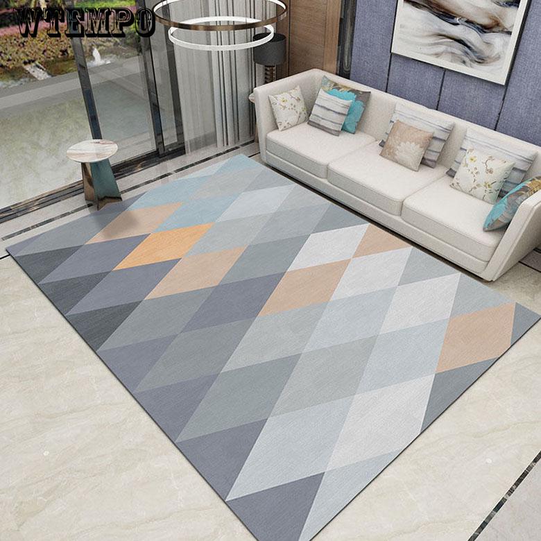 Modern Simplicity Carpet for Living Room Bedroom Geometric Pattern Carpets Non-slip