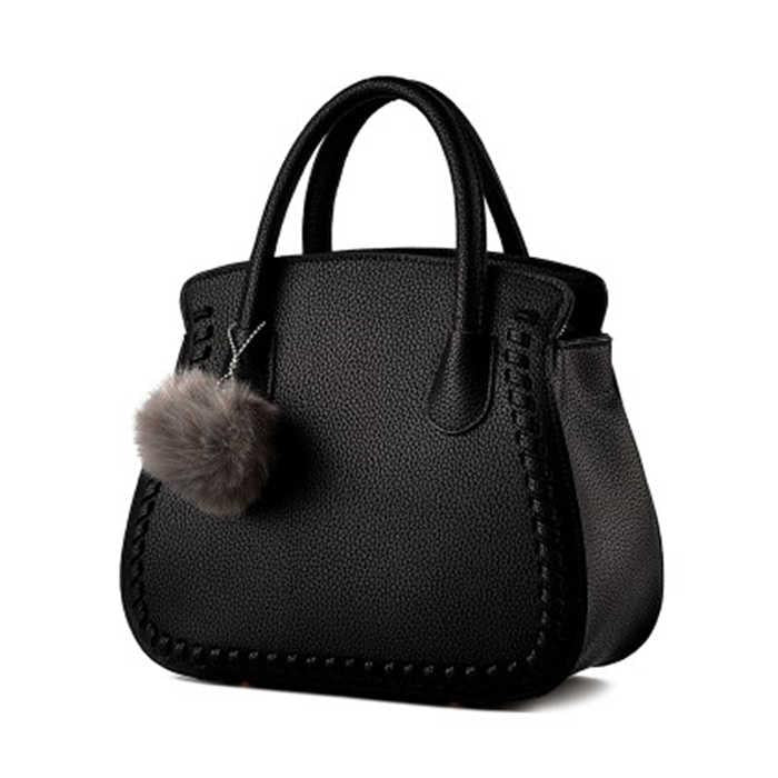 Women Hairball Pendant Handbag Lady Party Purse Casual Crossbody Messenger Shoulder Bags