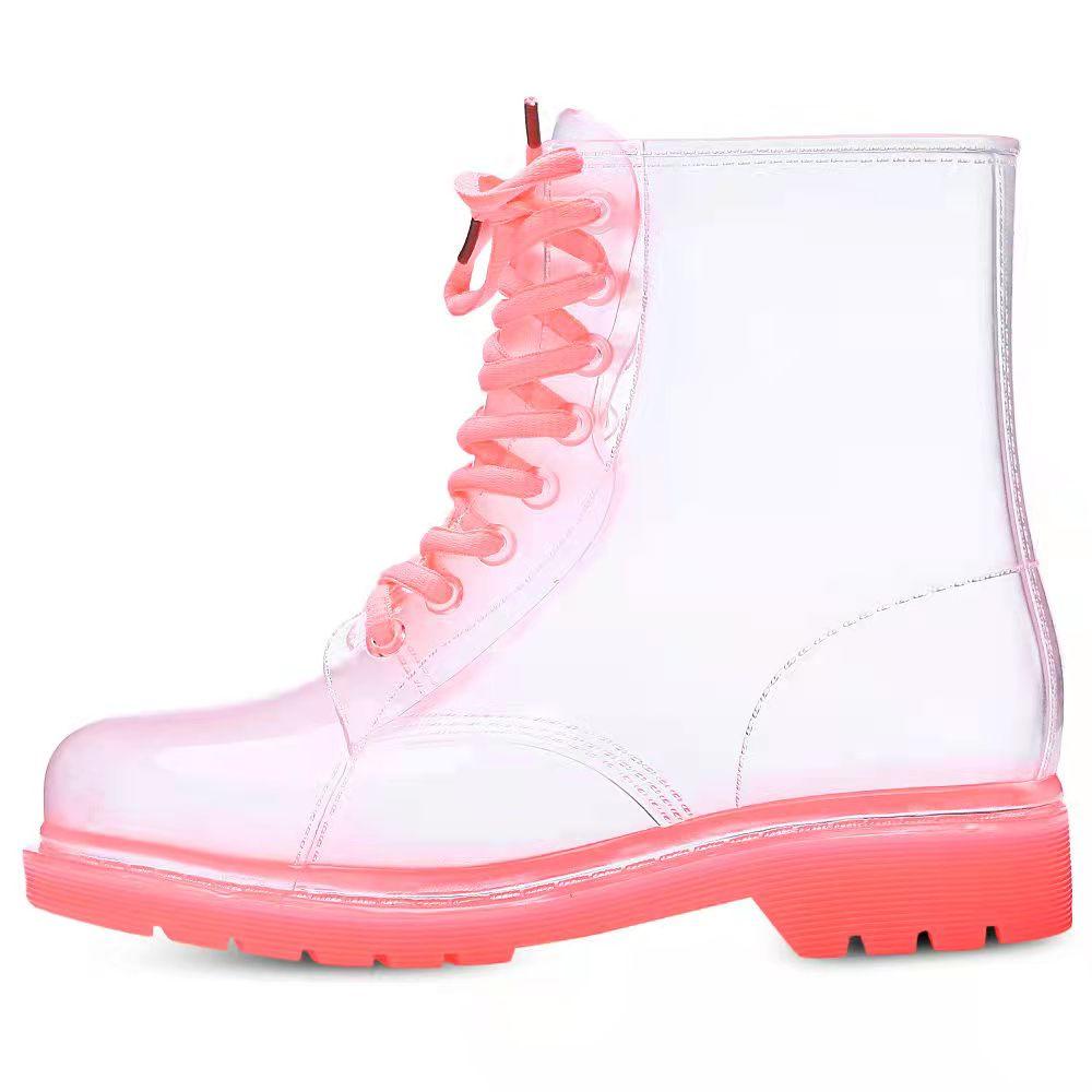 Women Cute Candy Color Skidproof Mid-high Rain Boots