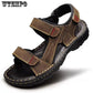 Summer Leather Sandals Breathable Thick Bottom Shoes Leather Casual Shoes Beach Shoes