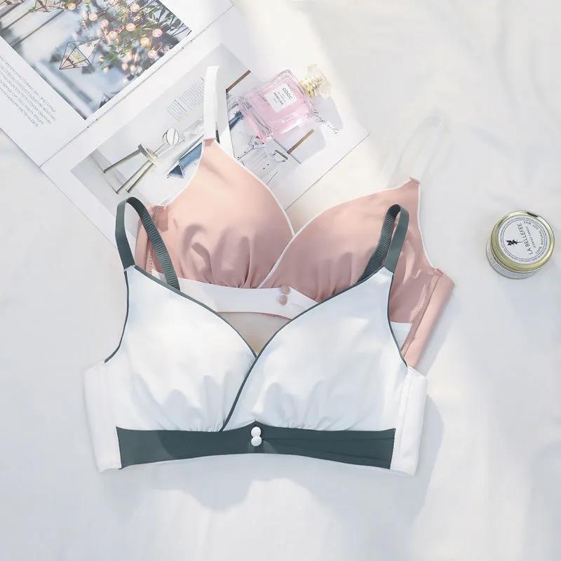 Thin Seamless Underwear Small Chest Gathered Adjusted Closed Anti-sagging No Steel Ring Bra