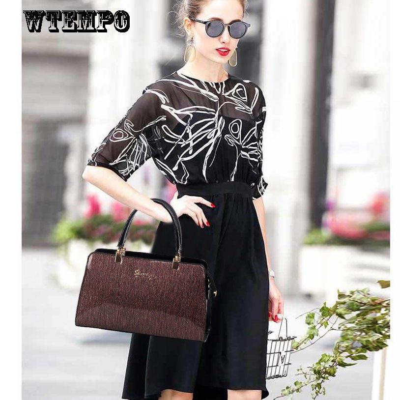 Crossbody Shoulder Bag Leather Texture Patent Leather Bag Handbags Fashion Handbag