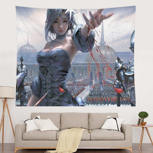 Net Celebrity Home Background Cloth Anime Ghost Knife Two-dimensional Tapestry Student Dormitory Bedroom Decorative Wall Covering