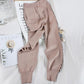 2pcs/set Women Leopard Knit Zip Cardigan Tops+Pants Suit 2 Piece Set Long Sleeve Knit Jacket Coat Ladies Casual Sweater pants Suits