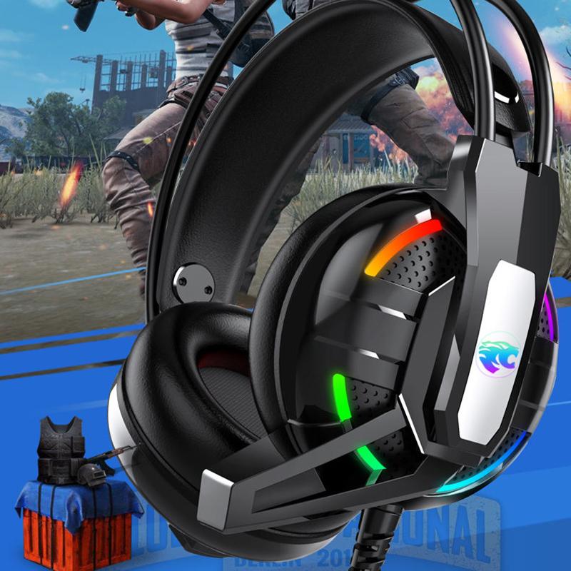 Headphones E-sports Gaming Headset 4D Stereo Desktop Computer with Wheat Subwoofer Microphone Headset