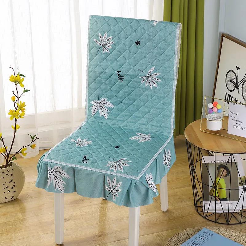 Chair Cover Cover Lace Edge Household Thickened Chair Cushion Backrest Cover All-inclusive Universal Cushion Cover Non-slip Stool Cover