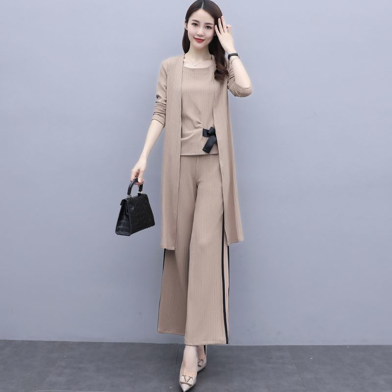 Three-piece Suit Female 2021 Autumn Thin and Lightly Matured Sister