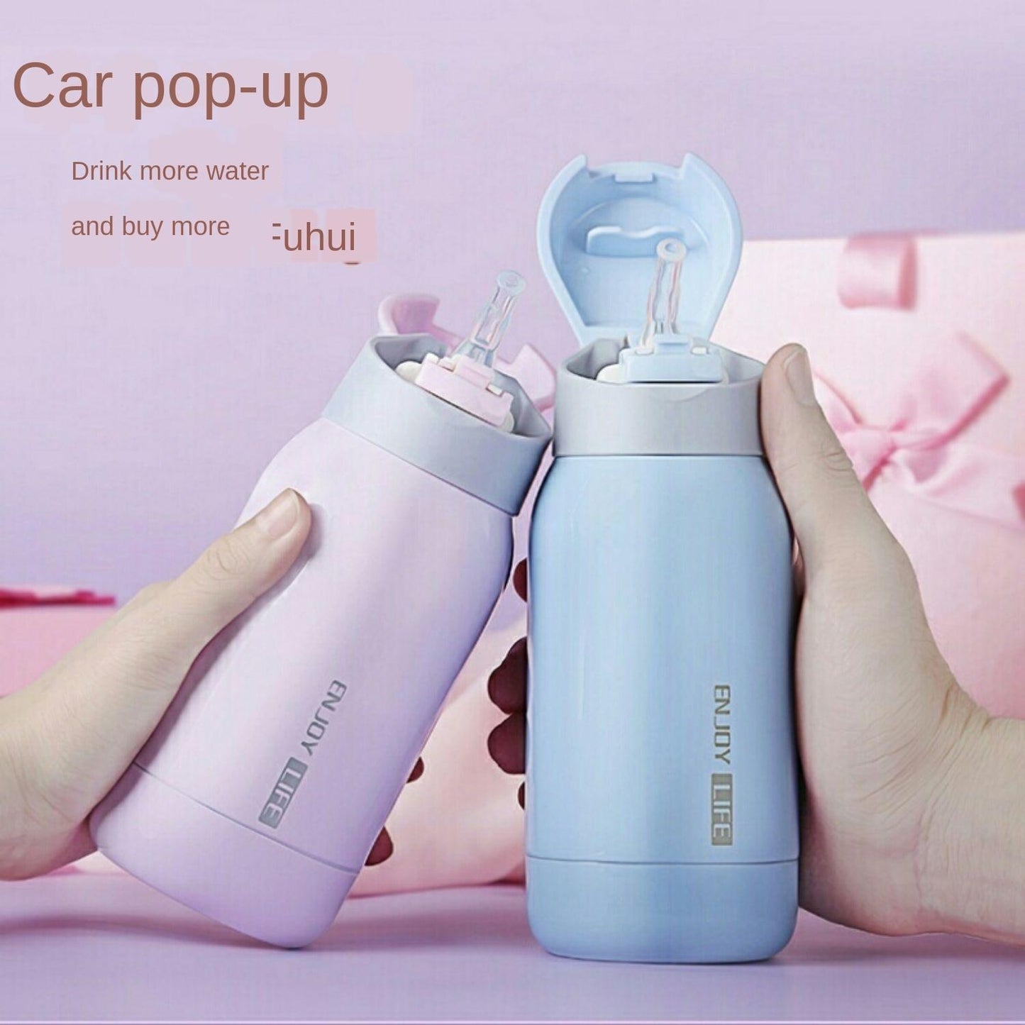 Thermos Mug with Straws for Adults, Men, Women, Children, Children Like Students, Korean Version, Small Capacity Car Water Cup