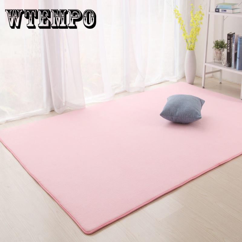 High-end Home Coral Velvet Carpet Bedroom Living Room Non-slip Blanket  Crawling Mat