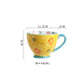 Nordic Hand-painted Ceramic Breakfast Mug Creative Personality Trend Large Capacity Coffee Oatmeal Mug Milk Cup