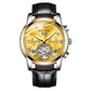 Business Mens Automatic Watch Leather Waterproof Mechanical Watch Mens Tourbillon Sport Watches