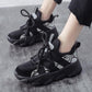 Harajuku Style Spring  Summer Sports Shoes Female Students Korean Sports Shoes Increased Casual Breathable Running Shoes
