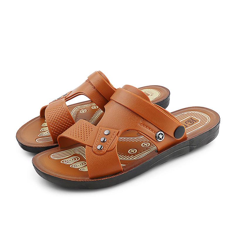 Sandals Men Summer New Open-toed Youth Beach Shoes Dual-use Beach Sandals and Slippers Non-slip Men's Sandals
