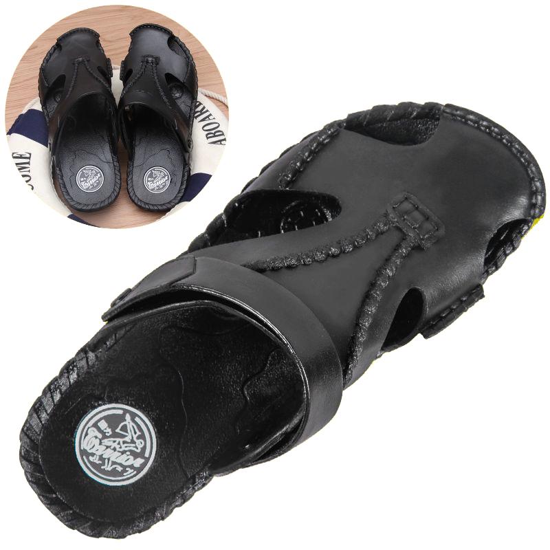 Sandals Men's Summer Men's Slippers Men's Baotou New Men's Slippers Beach Shoes Casual Sandals Men Outdoor Sandals Graffiti Slippers Velcro Slippers