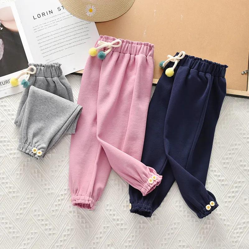 Girls Spring and Autumn Carrot Pants Loose Casual Pants Bloomers Trousers Outer Wear Pants Sports Pants