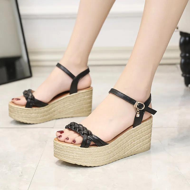 Mid-heel Sandals Women's Summer Slope with Platform Sandals