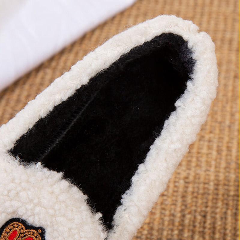 Women Doudou Shoes Autumn and Winter Plus Fluffy Shoes Women's Flat Outer Wear Cotton Shoes