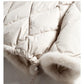 Mink Fur Down Jacket Women's Short Loose and Thick White Duck Down Warm Jacket