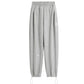 Plus Velvet Thick Gray Sweatpants Female Winter Students Loose Trousers Wide Leg Pants Lamb Wool Warm Casual Pants