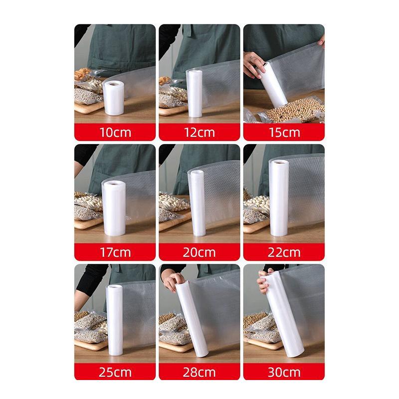 1 Rolls Bags for Vacuum Packing Machine Packaging Food Storage Vacuum Bags  Fine Lines 19 Silk Is Suitable for Packaging Oily Food