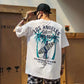 Summer T-shirt Men's Short Sleeve Loose Top Student Round Neck Printed Half Sleeve Men's T-shirt