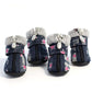 Puppy Dog Shoes Winter Plus Velvet To Keep Warm Teddy Small Dog Pet Dog Walking Shoes A Set of 4 Non-slip Soft Soles Outdoor Indoor Dog Paw Cover