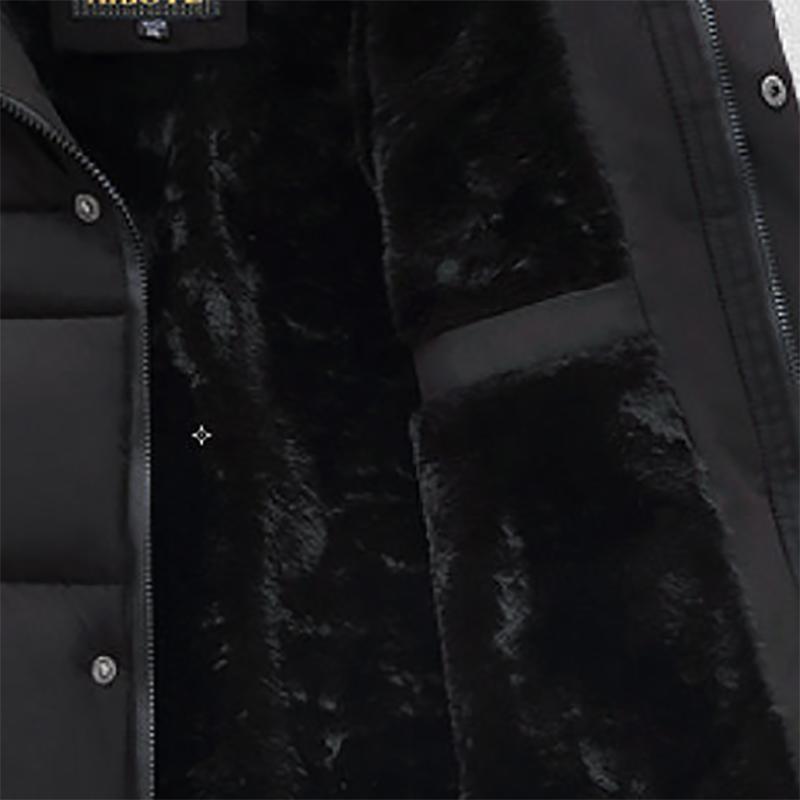 Winter Young and Middle-aged Down Padded Jacket Plus Velvet Padded Warmth Men's Cotton-padded Jacket Daddy Jacket