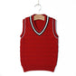 Knitted Baby Vest Children's Checker Printed Vest Boys Knitted V-neck Vest Fall/ Winter Outwear