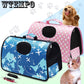 Cat Pattern Blue Dog Carrier Bag Portable Cats Handbag Foldable Travel Bag Puppy Carrying Pet Bags