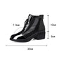 Ladies Mesh Breathable Cool Boots Spring and Autumn Middle Heel Lace Back Zipper Hollow Single Boots Thick Heel Martin Boots Women