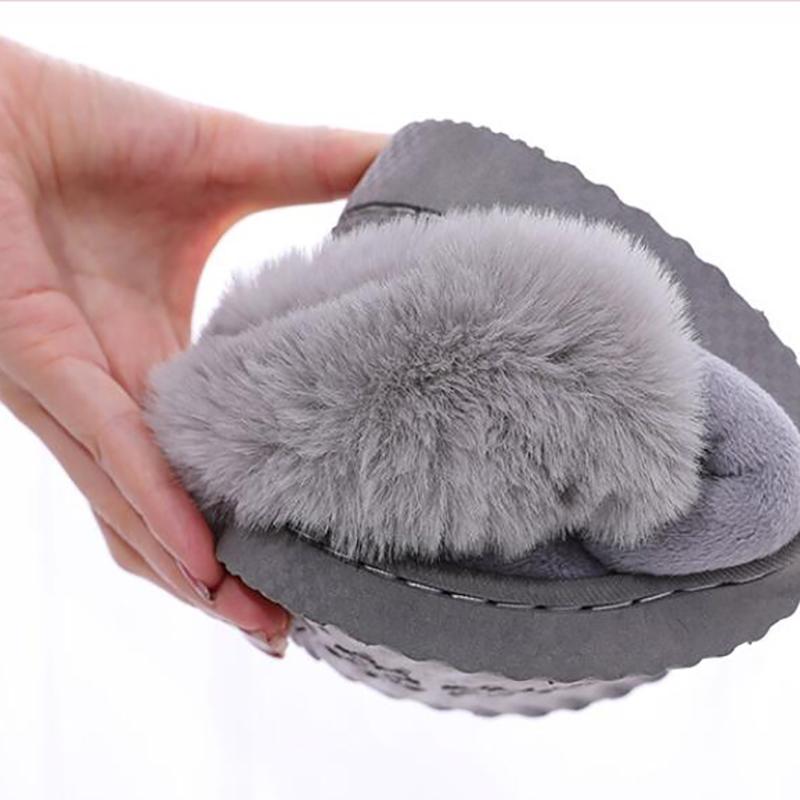 Autumn Winter Cotton Slippers Rabbit Ear Home Indoor Slippers Winter Warm Shoes Womens Cute Plus Plush Slippers 2021 New Fashion