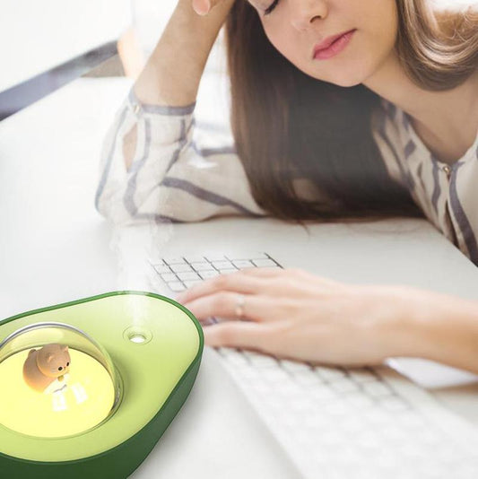 210ml Cartoon Avocado Air Humidifier Car USB Aroma Diffuser Indoor Mini Sprayer Mute Air Purifier