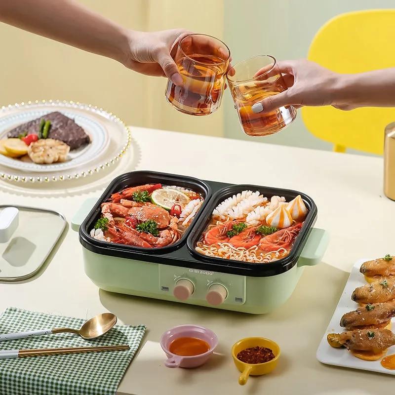 Multi-function Cooking Shabu-shabu and Roasting One Pot Non-stick Pot All-purpose Pot Household Pot Two-in-one Barbecue Stove