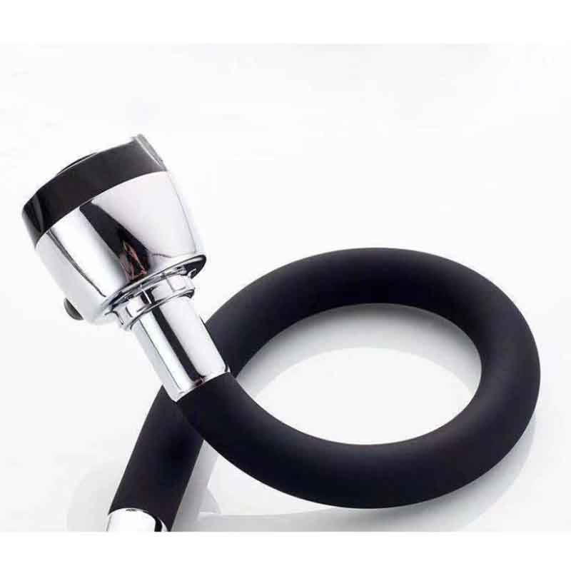 Polished Chrome Black Single Handle Kitchen Basin Faucet 360 Degree Rotating
