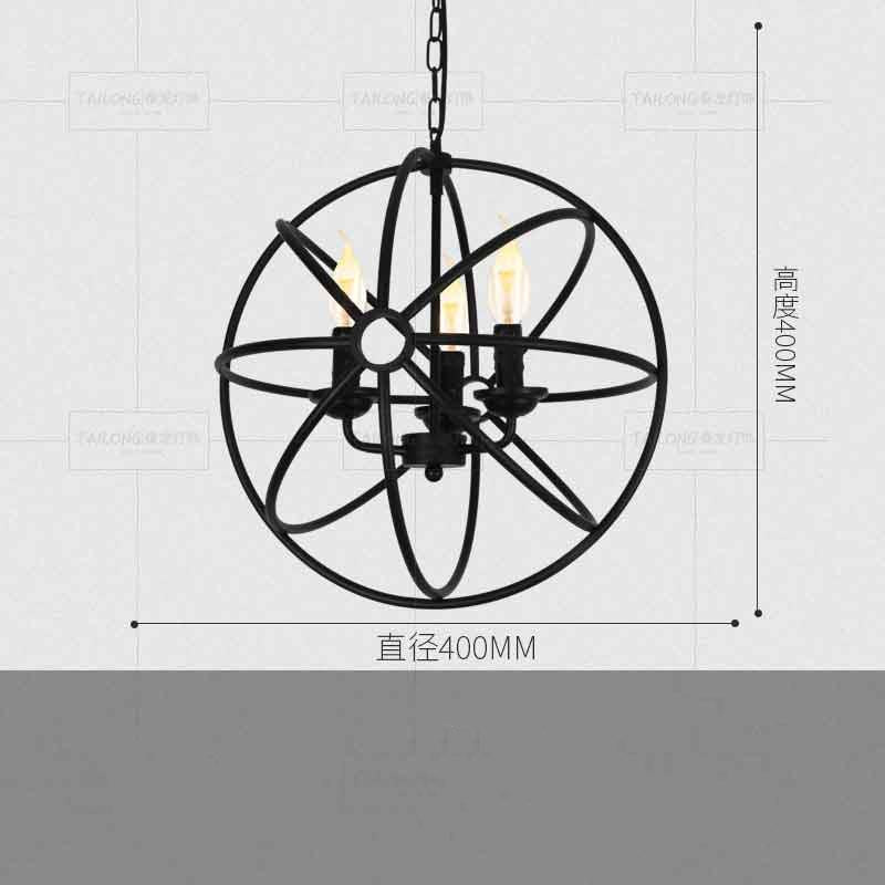 Retro industrial American country style wrought iron chandelier creative personality chandelier