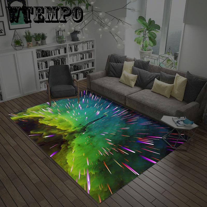 Modern 3D Dream Aesthetic Star Art Carpet Living Room Tea Table Bedside of Bedroom Space Rug